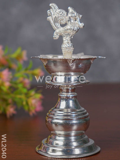 German Silver Kuthu Vilakku (Set of 2) 6.5 Inches - WL2040