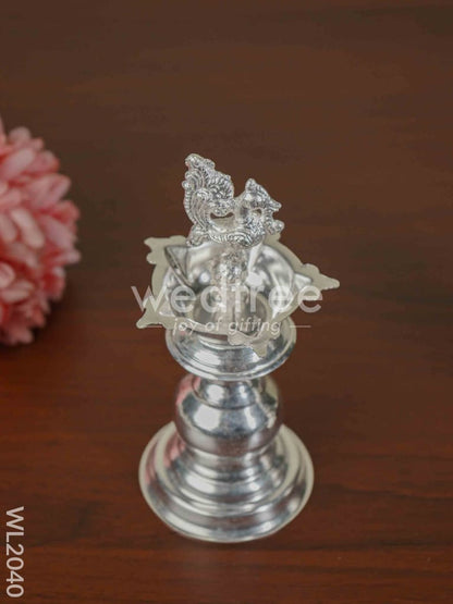 German Silver Kuthu Vilakku (Set of 2) 6.5 Inches - WL2040