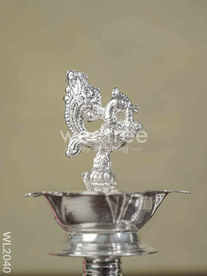 German Silver Kuthu Vilakku (Set of 2) 6.5 Inches - WL2040