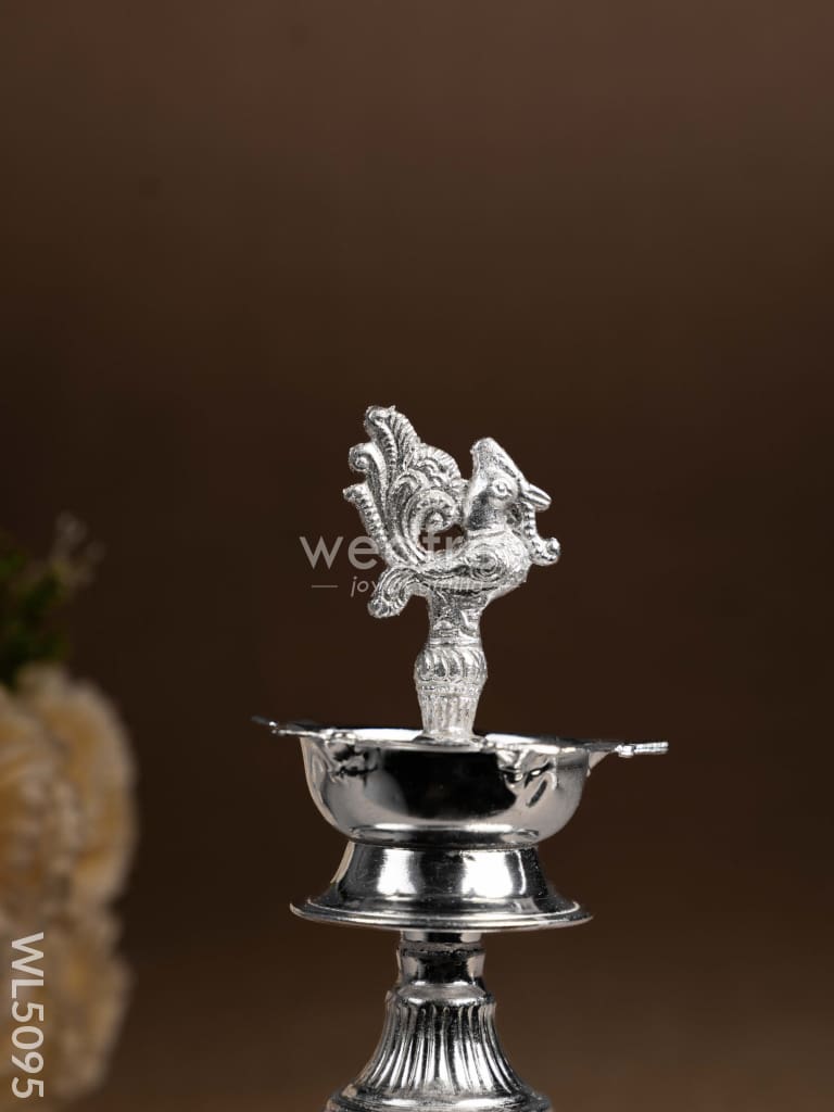 German Silver Kuthu Vilakku with Annapakshi Motif - WL5095