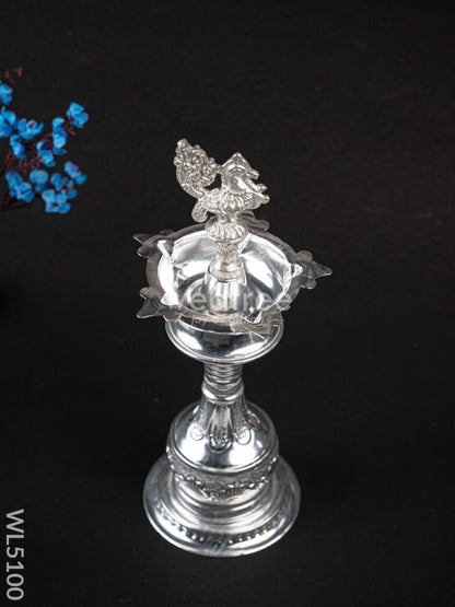 German Silver Kuthu Vilakku with Annapakshi Motif - WL5100