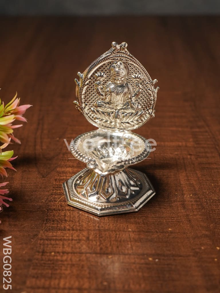 German Silver Lakshmi Diya - WBG0825