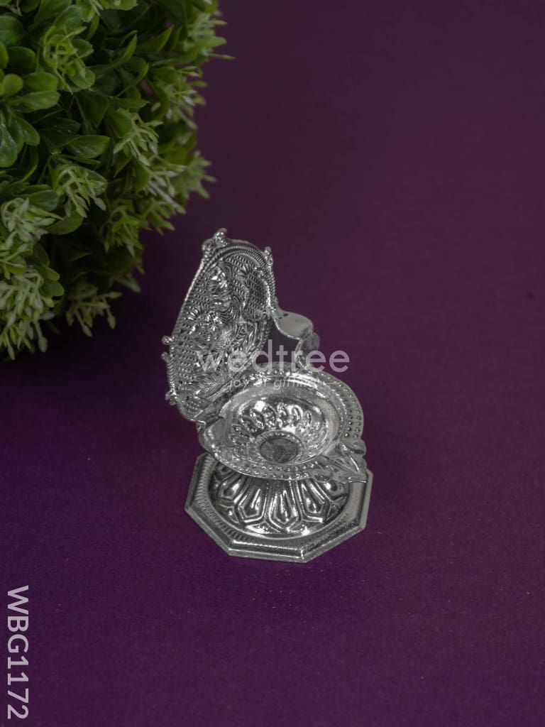 German Silver Lakshmi Diya - WBG1172