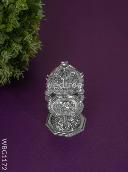 German Silver Lakshmi Diya - WBG1172