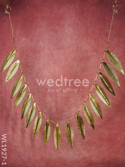German Silver Mango Leaf Thoran - Gold Finish - WL1927-1