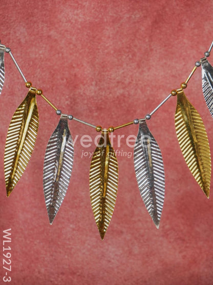 German Silver Mango Leaf Thoran - Gold & Silver Finish - WL1927-3