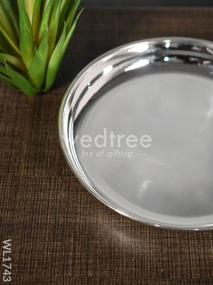 German Silver Plain Plate - 6 Inches - WL1743