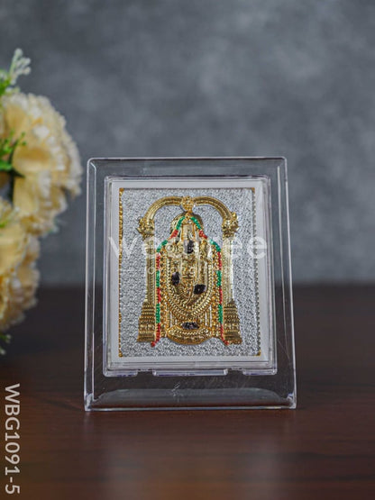 German Silver Plated Balaji Photoframe (4.5 inch) with Stand - WBG1091-5