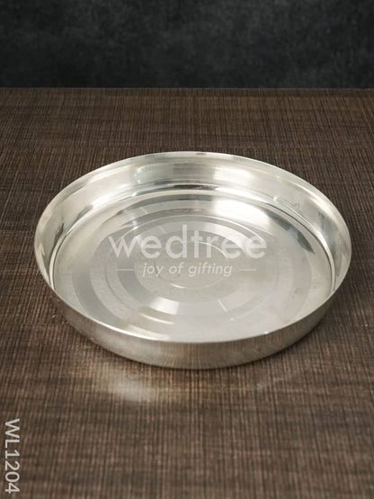 German Silver Pooja Thali Set - 6 inch - WL1204