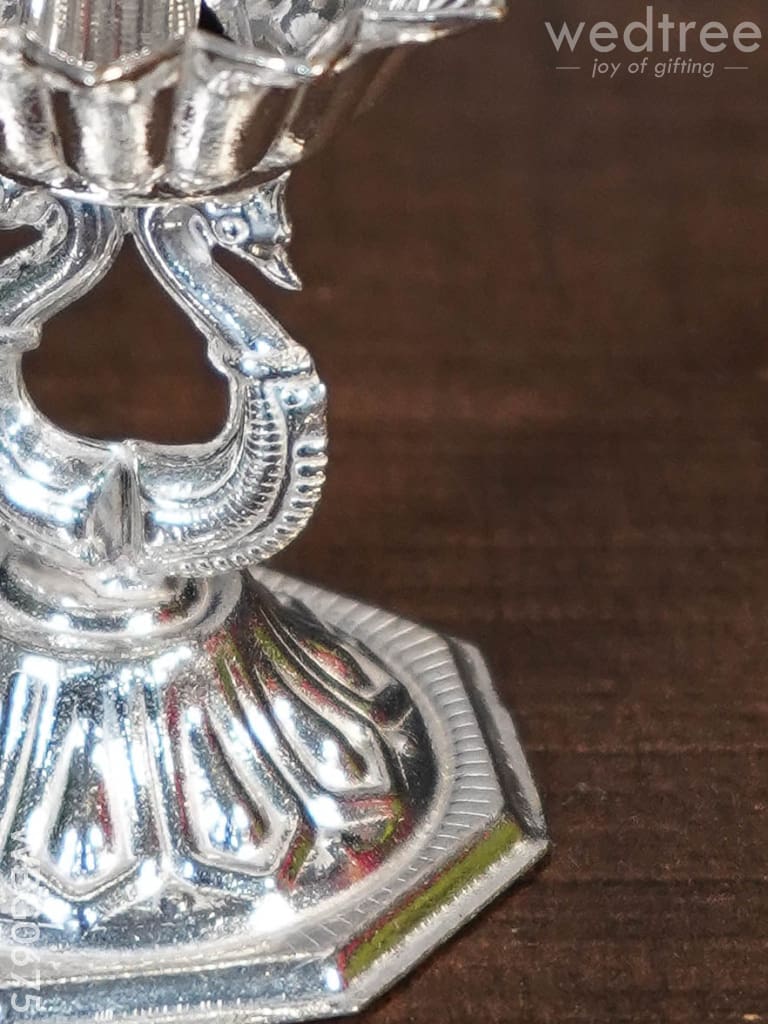 German Silver Sunflower Devadas Diya - WBG0675