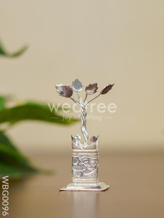 German Silver Tulasi Maadam - 2.5 inch - WBG0096