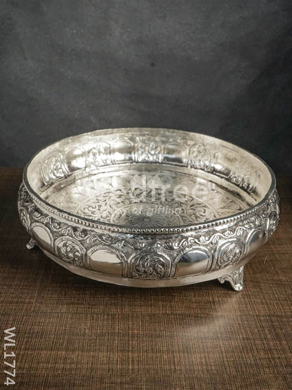 German Silver Urli - 10 Inches (Black Antique Finish) - WL1774