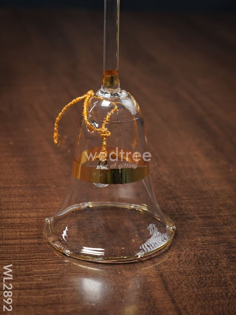 Glass Dancing Ganesha with Glass Bell - WL2892