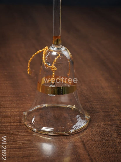 Glass Dancing Ganesha with Glass Bell - WL2892