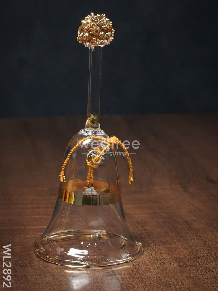 Glass Dancing Ganesha with Glass Bell - WL2892