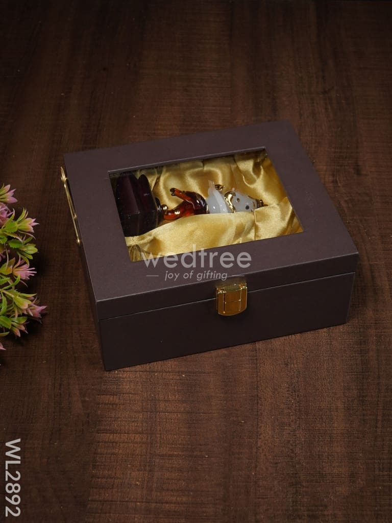 Glass Dancing Ganesha with Glass Bell - WL2892