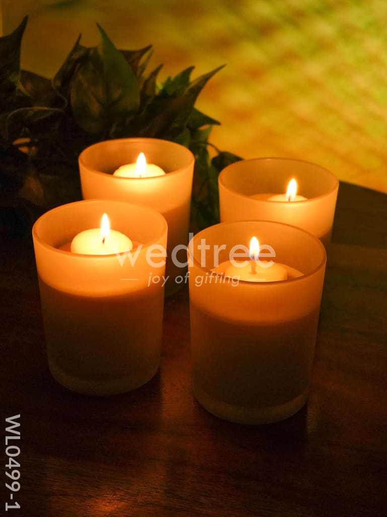Glossy glass with Scented Soy wax Candle - WL0499