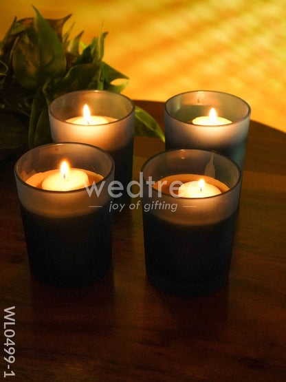 Glossy glass with Scented Soy wax Candle - WL0499