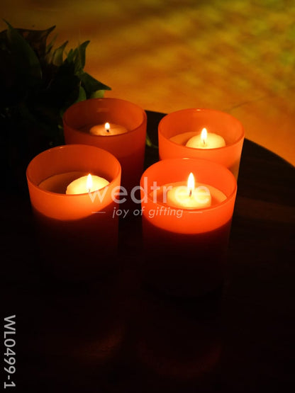 Glossy glass with Scented Soy wax Candle - WL0499