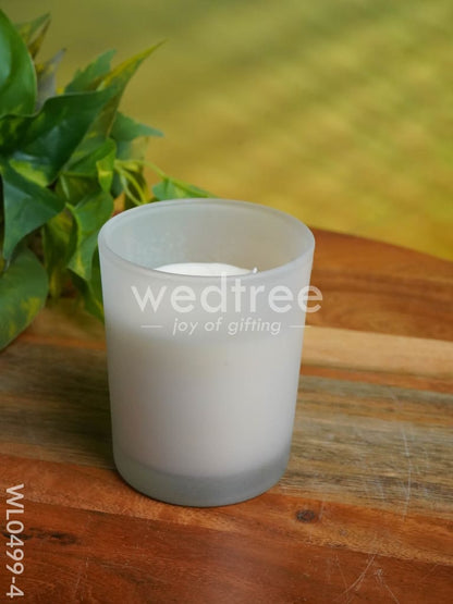Glossy glass with Scented Soy wax Candle - WL0499