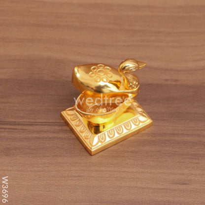 Gold Duck Kumkum Holder with Stand - W3696