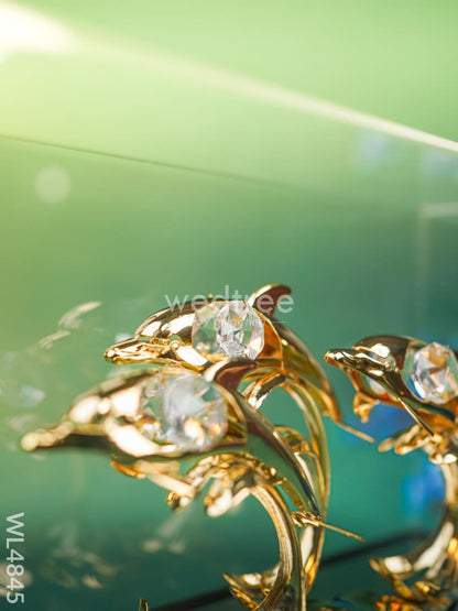 Gold Plated Dolphin with Acrylic Cabinet - WL4845