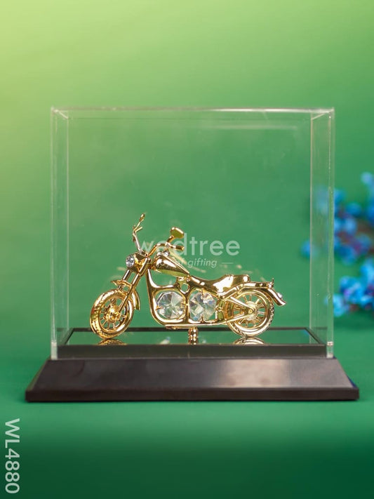 Gold Plated Harley Davidson with Acrylic Cabinet - WL4880