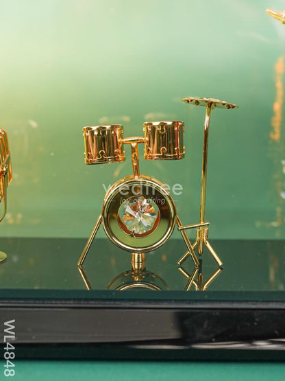 Gold Plated Musical Instruments with Acrylic Cabinet - WL4848