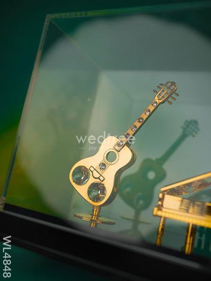 Gold Plated Musical Instruments with Acrylic Cabinet - WL4848