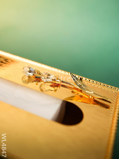 Gold Plated Tissue Box Holder - WL4847