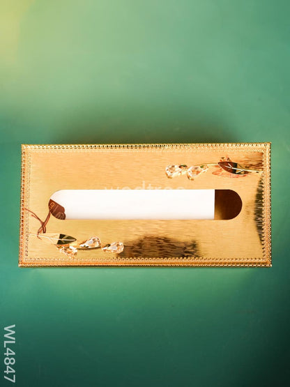 Gold Plated Tissue Box Holder - WL4847