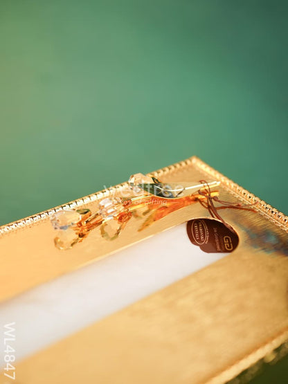 Gold Plated Tissue Box Holder - WL4847