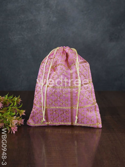 Golden Embroidary String Bag - WBG0948