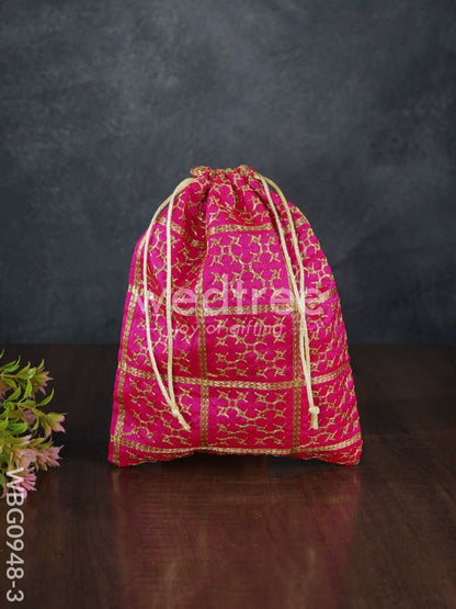 Golden Embroidary String Bag - WBG0948