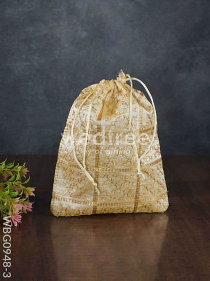 Golden Embroidary String Bag - WBG0948