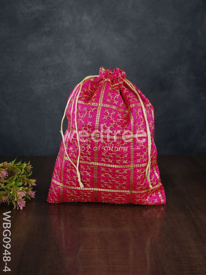 Golden Embroidary String Bag - WBG0948