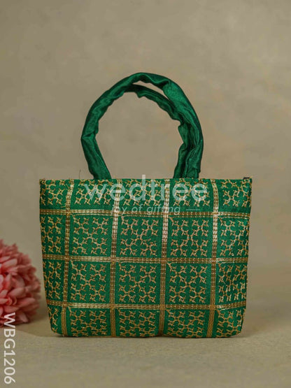 Golden Embroidery Hand Bag - WBG1206