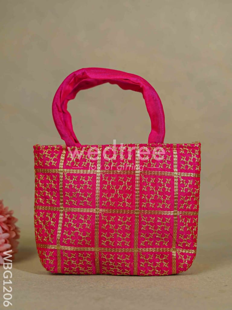 Golden Embroidery Hand Bag - WBG1206