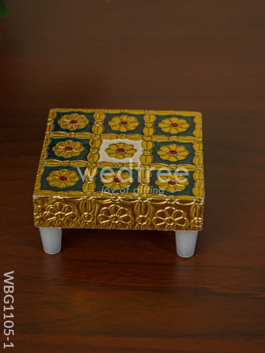 Golden Finished Blue Meenakari Manai - WBG1105
