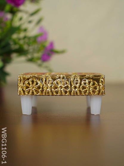 Golden Finished Red Meenakari Manai - WBG1106
