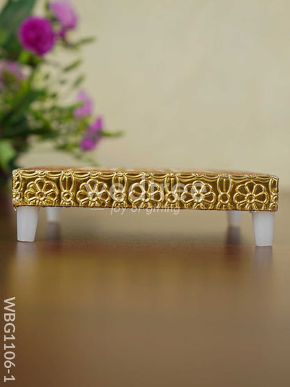 Golden Finished Red Meenakari Manai - WBG1106
