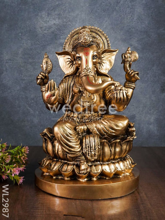 Golden Ganesha Idol - WL2987