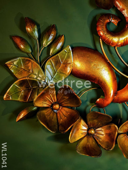 Golden Ganesha with Flowers - WL1041