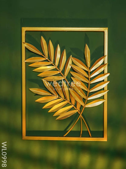 Golden Leaf Metal Wall Hanging (Set of 2) - WL0998