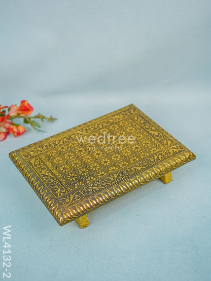 Golden Meenakari Manai (15 x 10) - WL4132-2