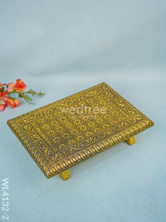 Golden Meenakari Manai (15 x 10) - WL4132-2