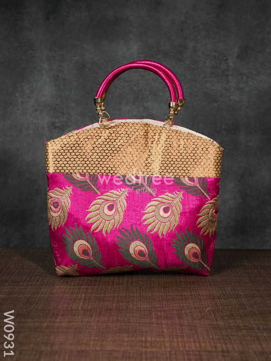 Hand Bag Peacock Feather Design - W0931
