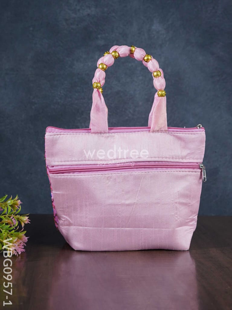 Hand Bag with Allover Thread Embroidery  - WBG0957-1