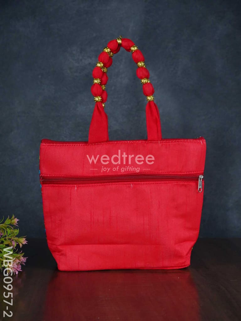 Hand Bag with Allover Thread Embroidery  - WBG0957-2