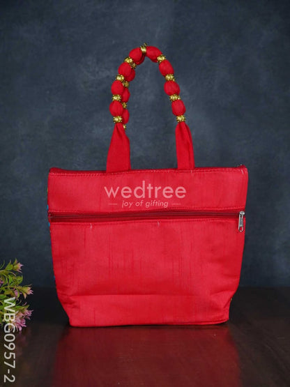 Hand Bag with Allover Thread Embroidery  - WBG0957-2